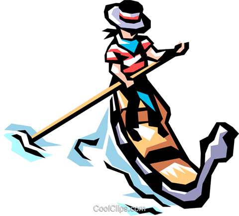 480x434 Gondola In Venice Royalty Free Vector Clip Art Illustration
