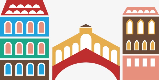 650x326 Venice Architecture Vector, Cartoon, Cartoon, Building Png