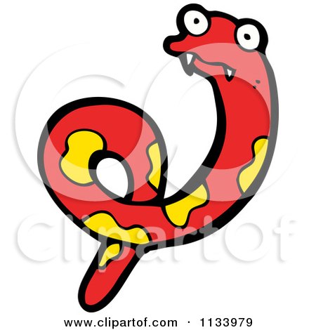 450x470 Cartoon Of A Red And Yellow Snake 2