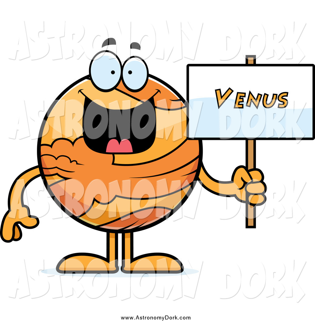 1024x1044 Clip Art Of A Happy Planet Venus Holding A Sign By Cory Thoman