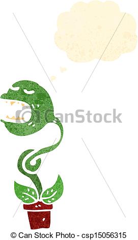 271x470 Venus Fly Trap Retro Cartoon Vector Clip Art