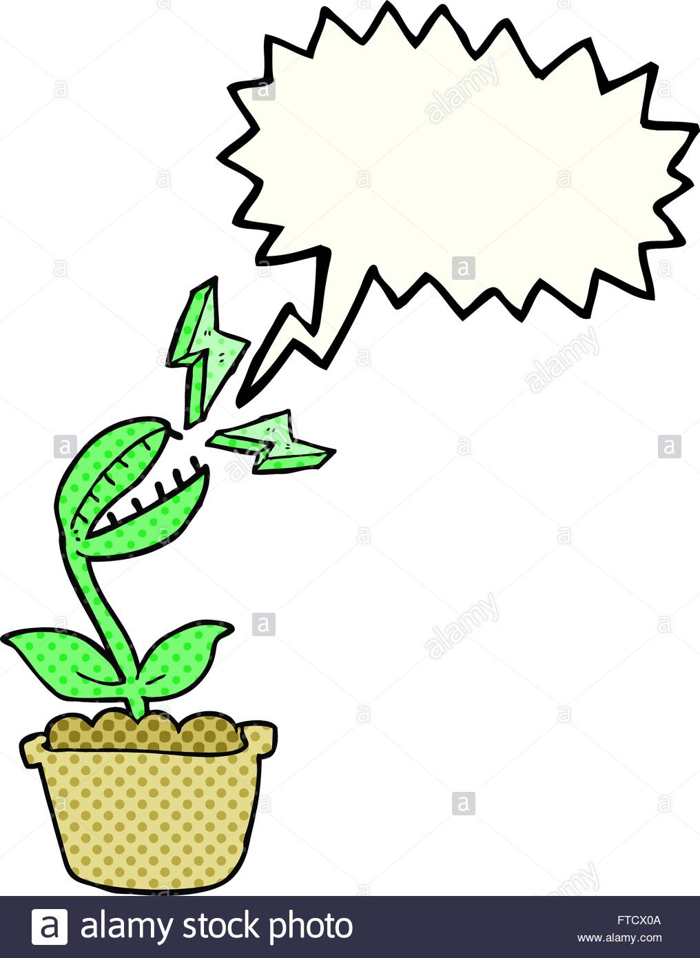 1016x1390 Freehand Drawn Comic Book Speech Bubble Cartoon Venus Fly Trap