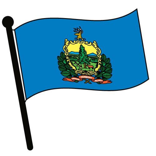 500x500 Vermont Waving Flag Clip Art