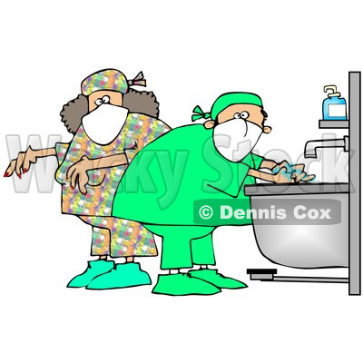 400x400 Male Veterinarian Handling A Dead Dog On A Table Clipart