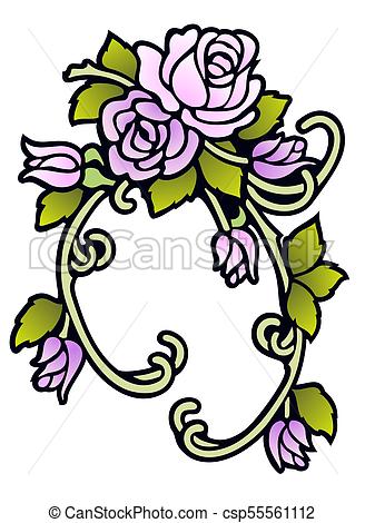 328x470 Neo Victorian Rose Ornament. Swag Of Roses In Vintage Colors