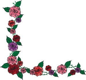 300x280 Flower Border Victorian Rose Borders Clipart Clipart Kid