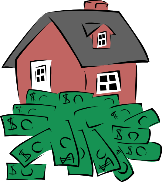 534x600 House Sitting On A Pile Of Money Clip Art Free Vector 4vector