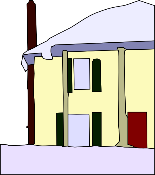 528x599 Snow Covered House Clip Art