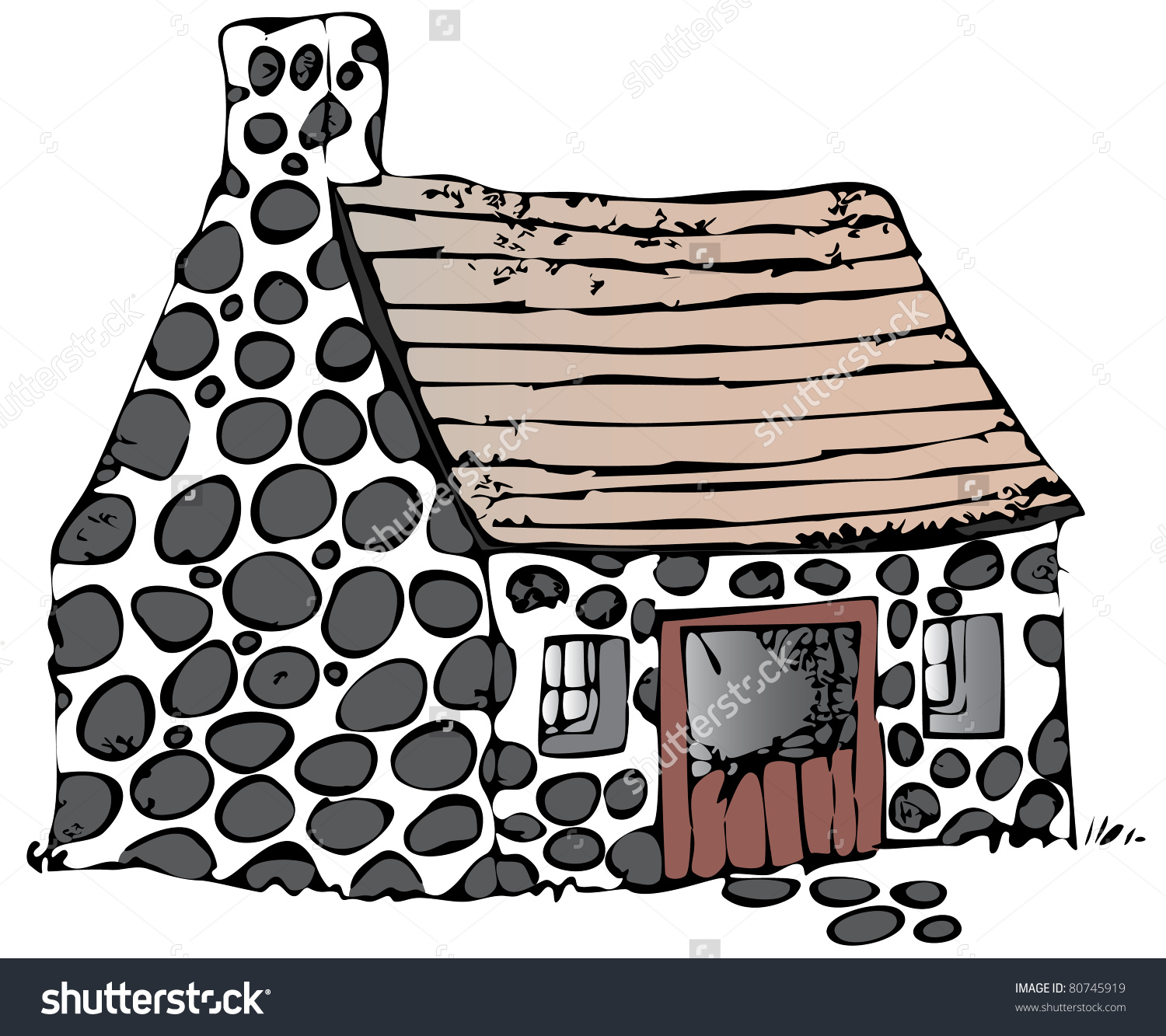 1500x1333 Stone House Clipart