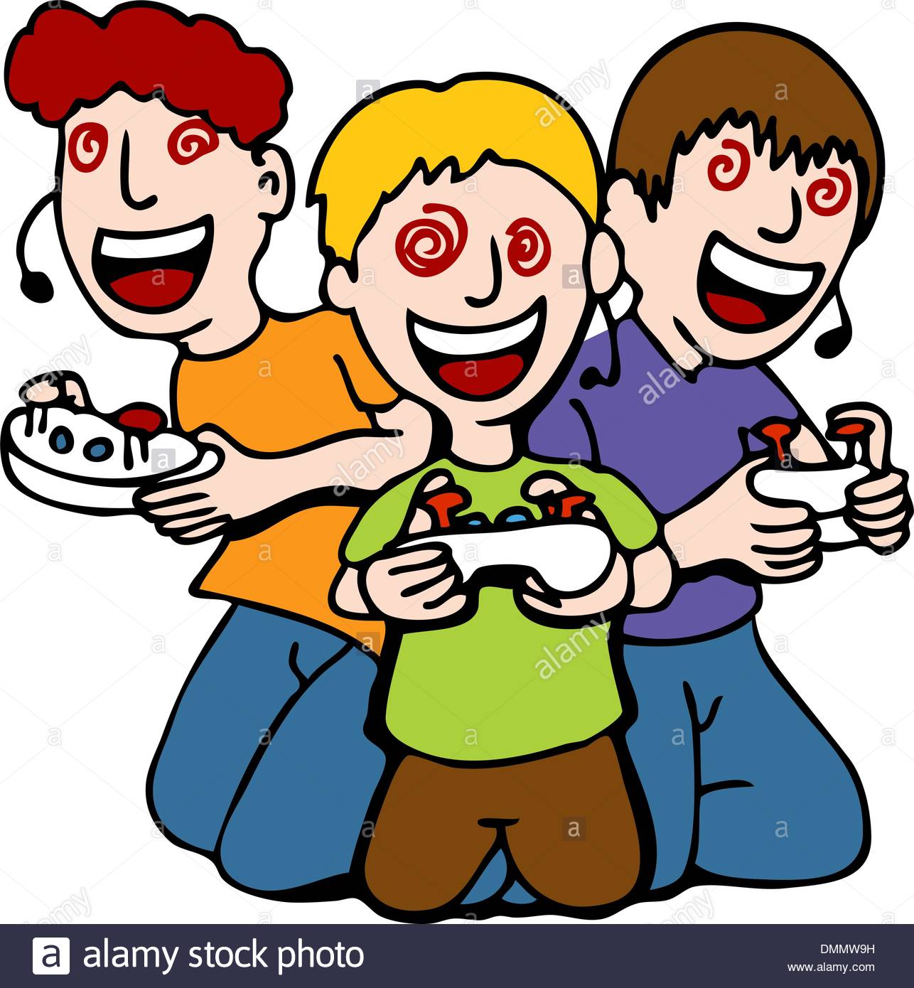 1286x1390 Video Game Addicted Kids Stock Vector Art Amp Illustration, Vector