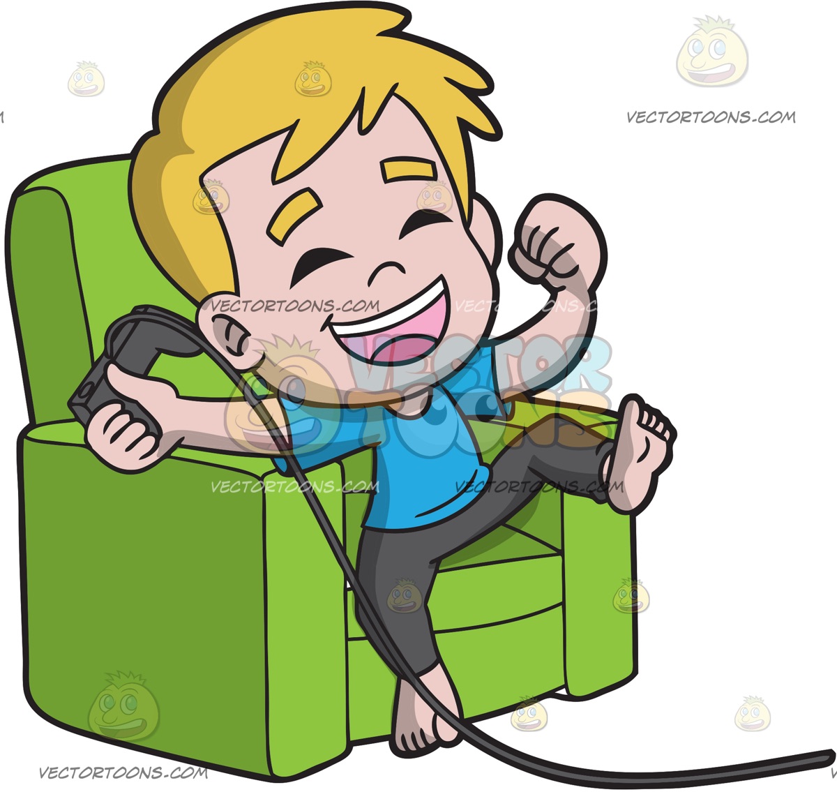 1200x1135 A Happy Kid Playing A Video Game Cartoon Clipart Vector Toons