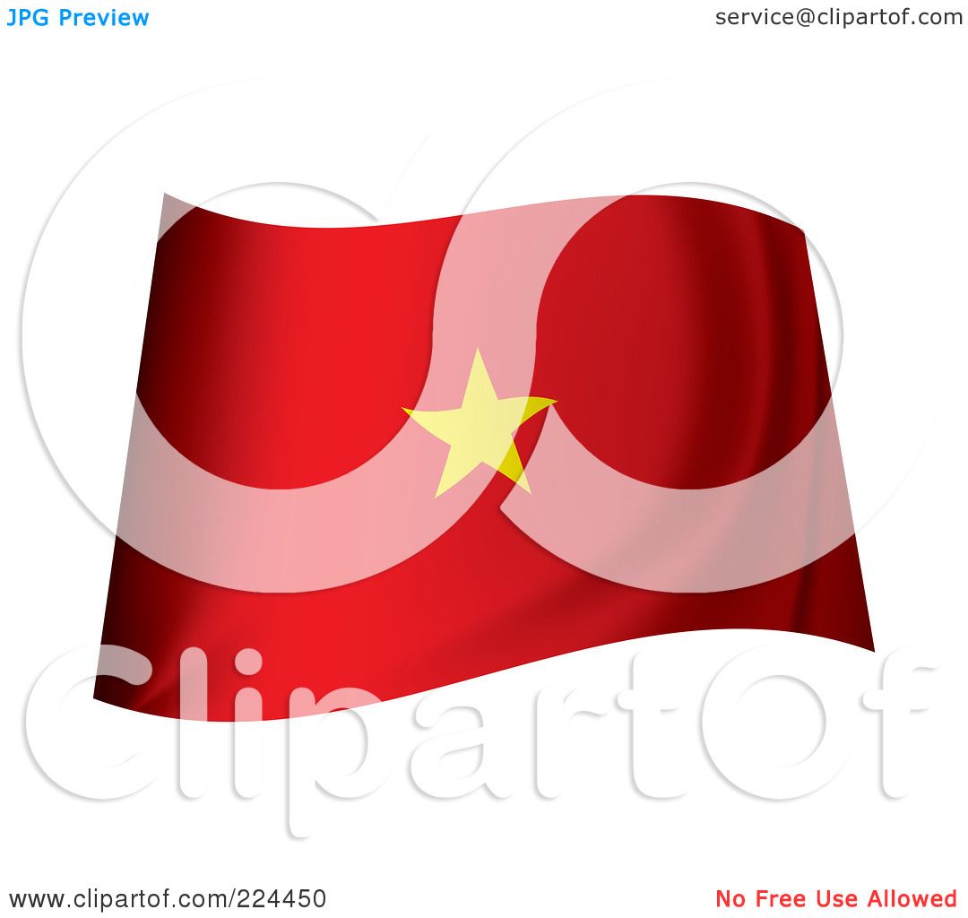 1080x1024 Royalty Free (Rf) Clipart Illustration Of A Waving Vietnam Flag By