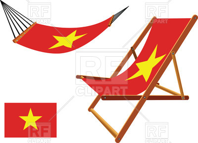 400x290 Vietnam Flag Hammock And Deck Chair Royalty Free Vector Clip Art