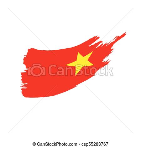 450x470 Vietnam Flag, Vector Illustration On A White Background Clip Art