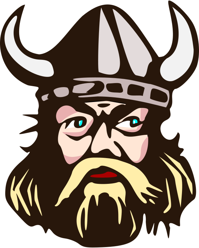 643x800 Free Clipart Viking Head With Horn Salvor