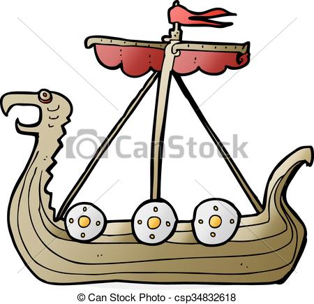 450x435 Cartoon Viking Ship.