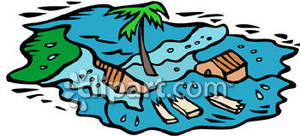 300x136 Tropical Storm Destroying A Seaside Village