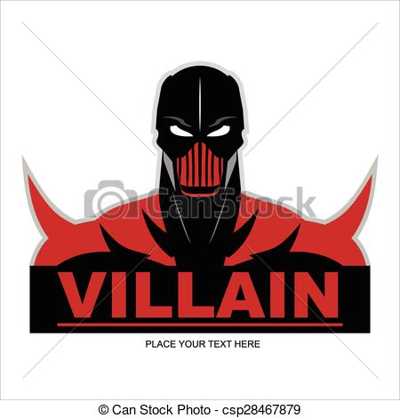 450x470 Great Red Villain Isolated On Red Background. Half Body