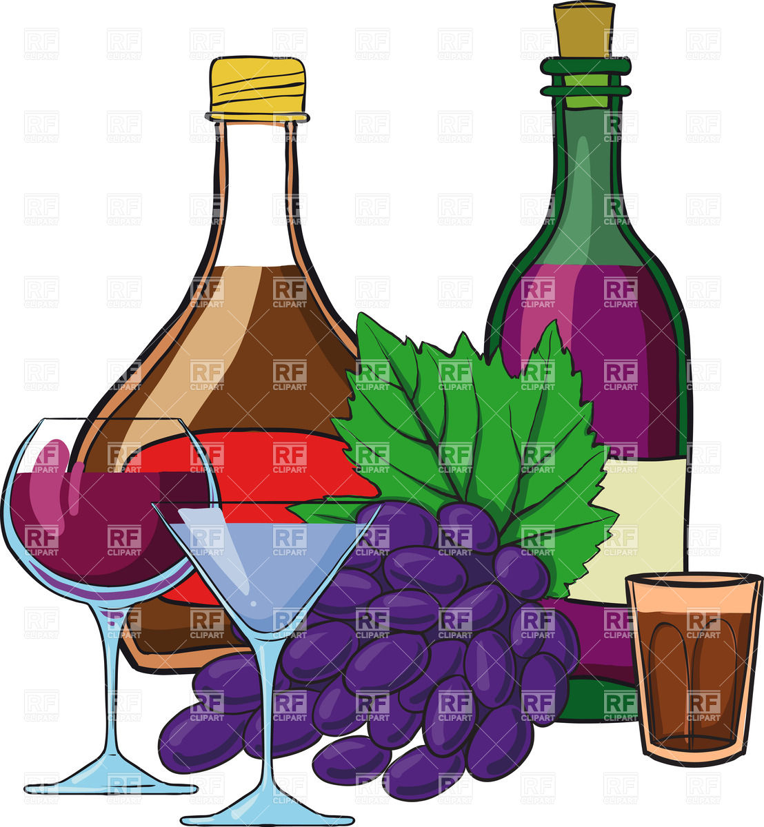 1108x1200 Vineyard Composition With Bottles Of Wine, Wineglasses And Grapes