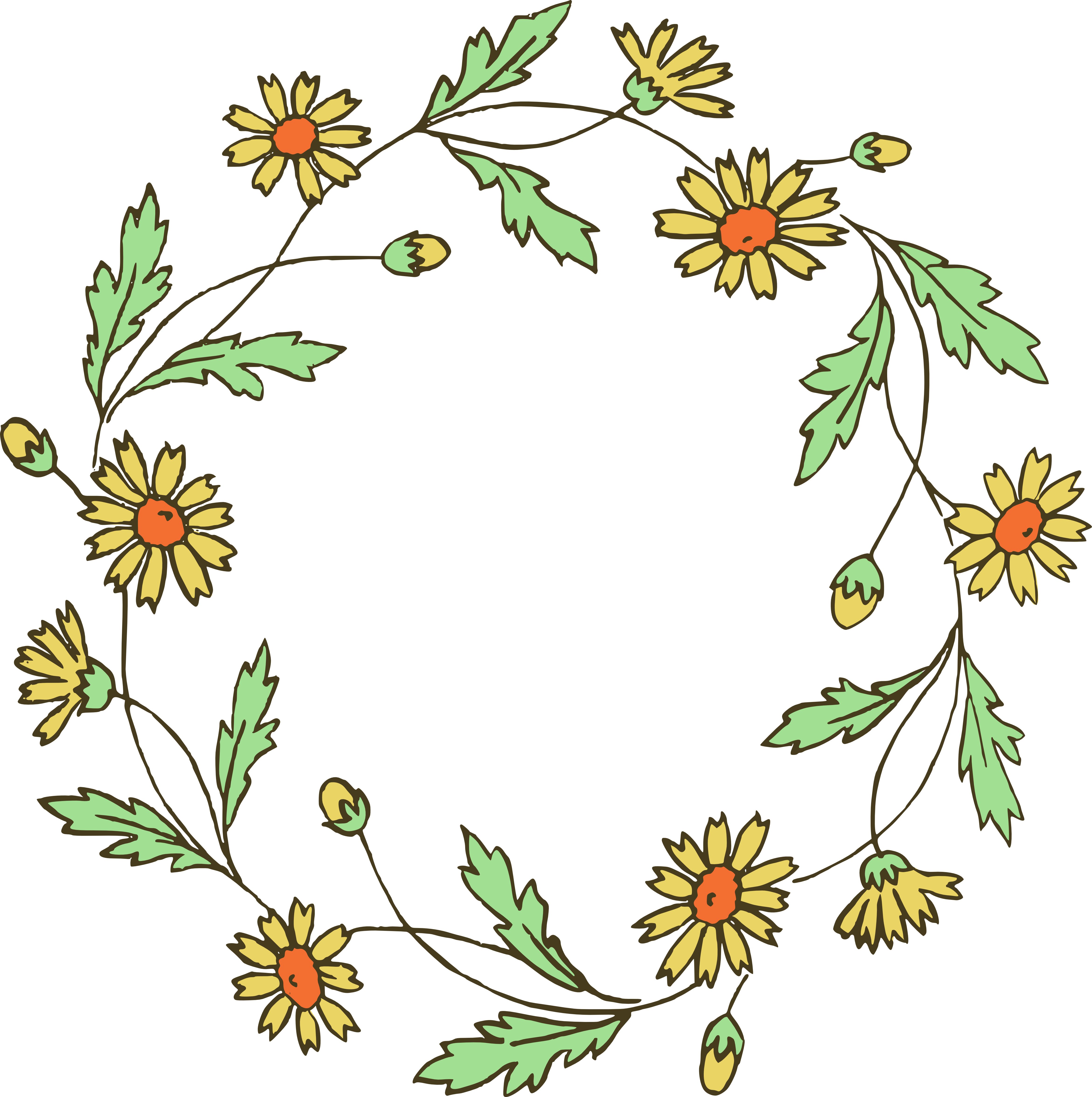4686x4707 Floral Wreath Clip Art Amp Vector Images Oh So Nifty Vintage Graphics