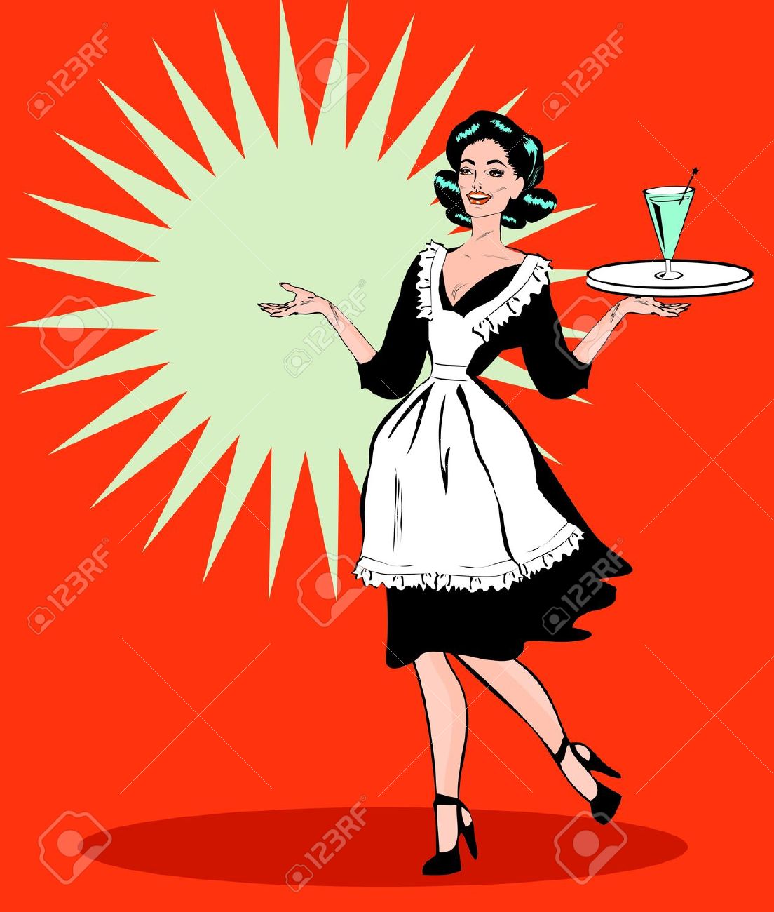 1104x1300 Retro Clipart Pop Art