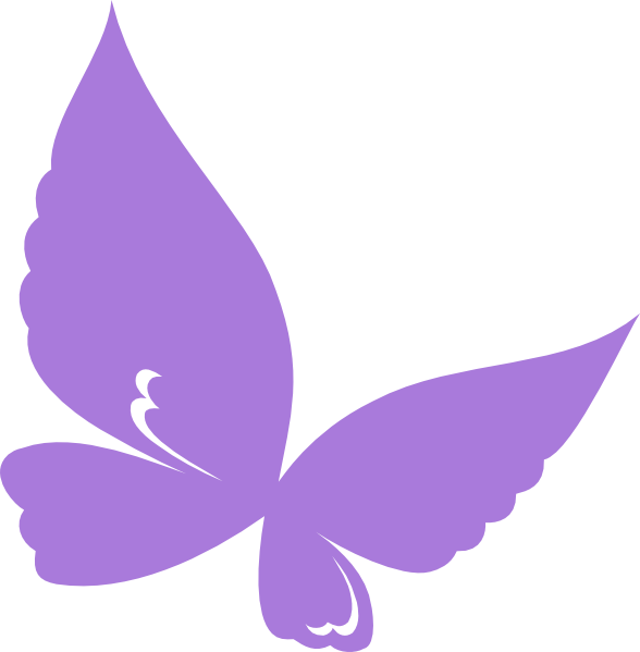 588x599 Butterfly Clipart Violet