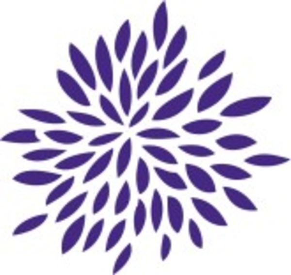 600x567 Dark Purple Flowers Clip Art