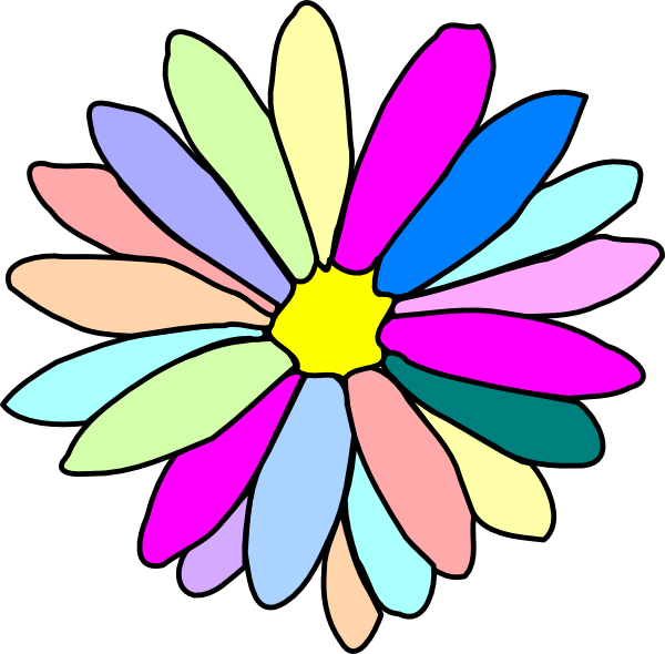 600x590 Purple Flower Clipart Bloom Pencil And In Color Clip Art