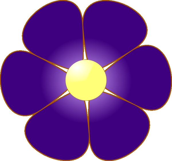 600x564 Violet Flower Clipart Violet Flower Clip Art At Clker Vector Clip