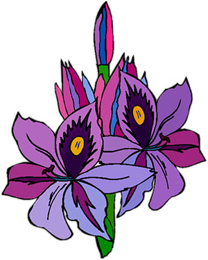 300x374 Violet Flower Clipart
