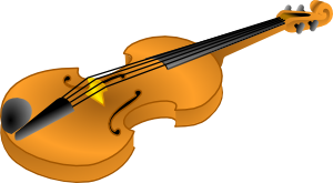 300x165 Brown Violin Clip Art