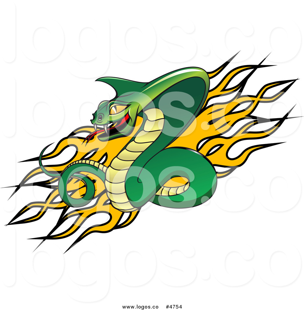 1024x1044 Royalty Free Vector Of A Attacking Viper Snake And Flames Logo By