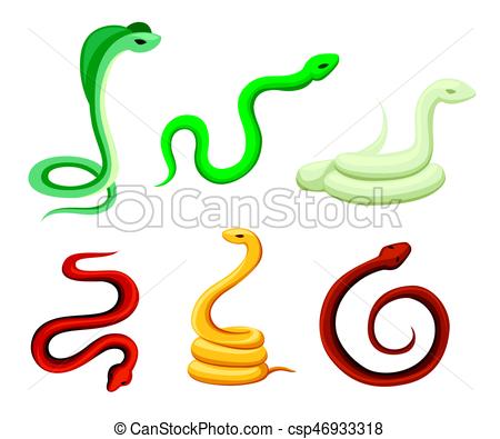 450x395 Cobra Boa Venomous Snake Bright Multi Colored Vector Vector