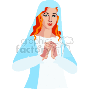 300x300 Royalty Free Virgin Mary 164202 Vector Clip Art Image