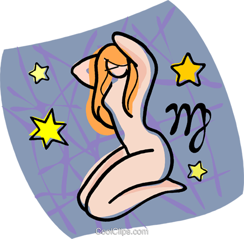 480x470 Astrology Sign, Virgo Royalty Free Vector Clip Art Illustration