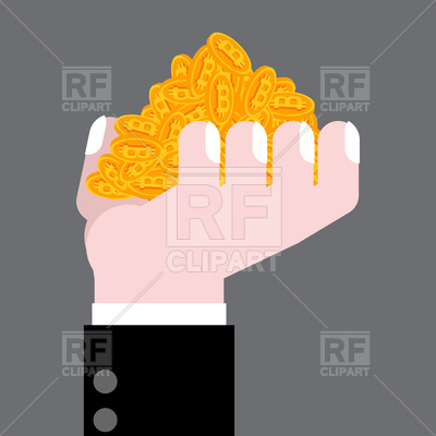 400x400 Hand With Bitcoins
