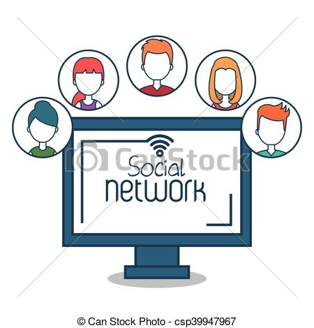 450x470 Technology Connected Virtual Isolated Vector Illustration Clip