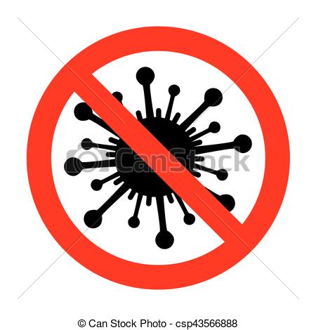 450x470 No Virus Sign Illustration. Vector