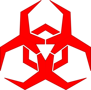 298x297 Red Malware Hazard Symbol Clip Art