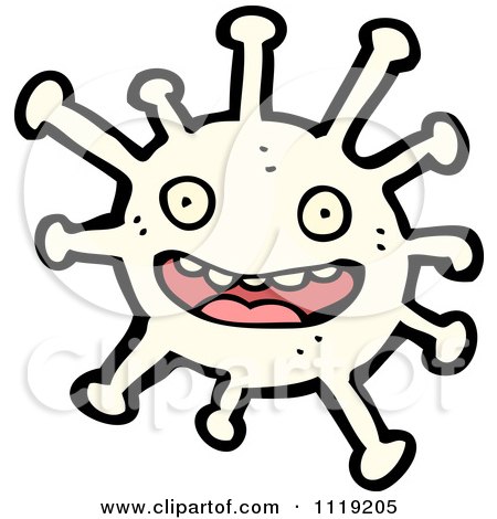 450x470 Vector Cartoon Of A Pink Virus Germ Bacteria 2