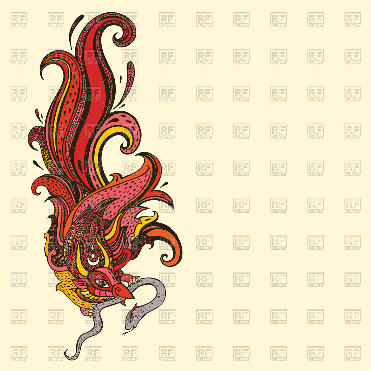 1200x1200 Garuda Bird With Snake