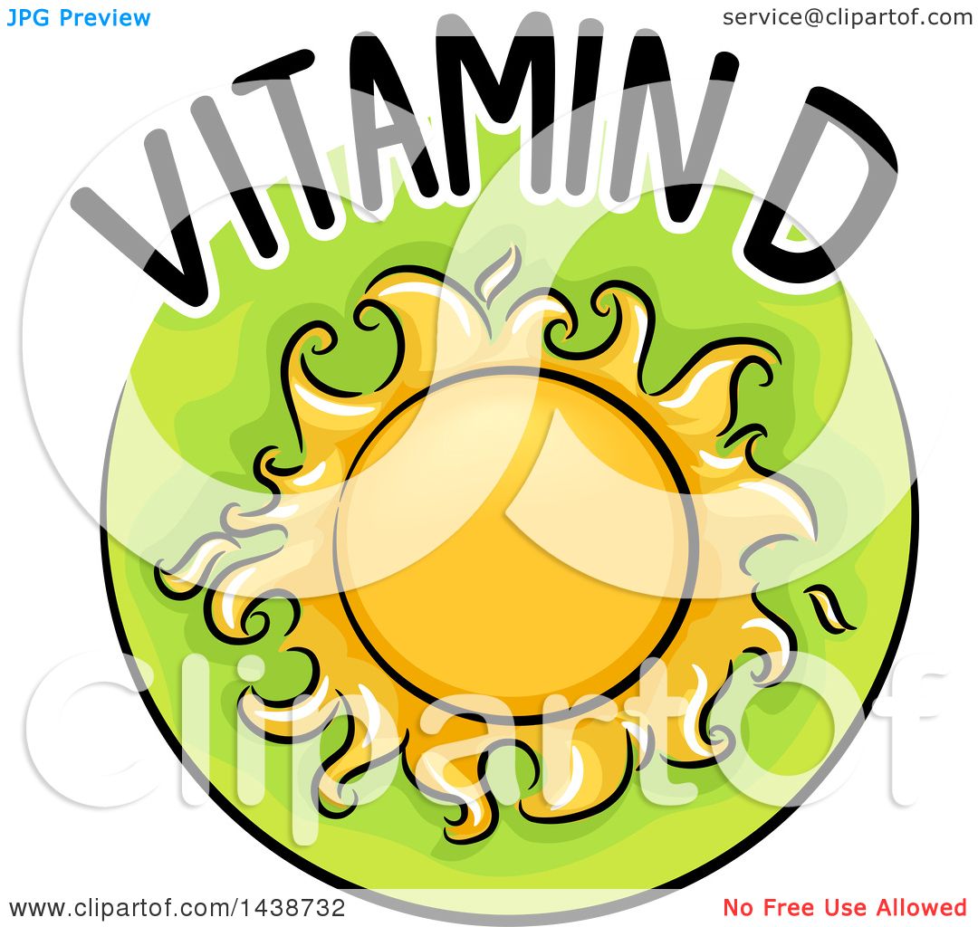 1080x1024 Clipart Of A Green Icon With Vitamin D Text And Food