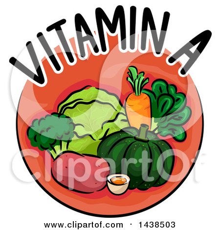 450x470 Red Icon With Vitamin A Text And Food Posters, Art Prints By Bnp