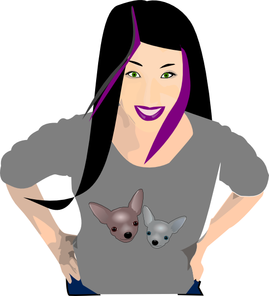 540x594 Violet Vixen Clip Art