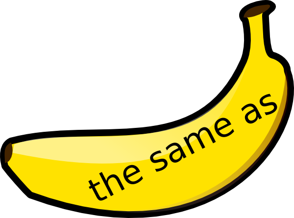 600x445 Banana Maths Vocabulary The Same As 1 Clip Art