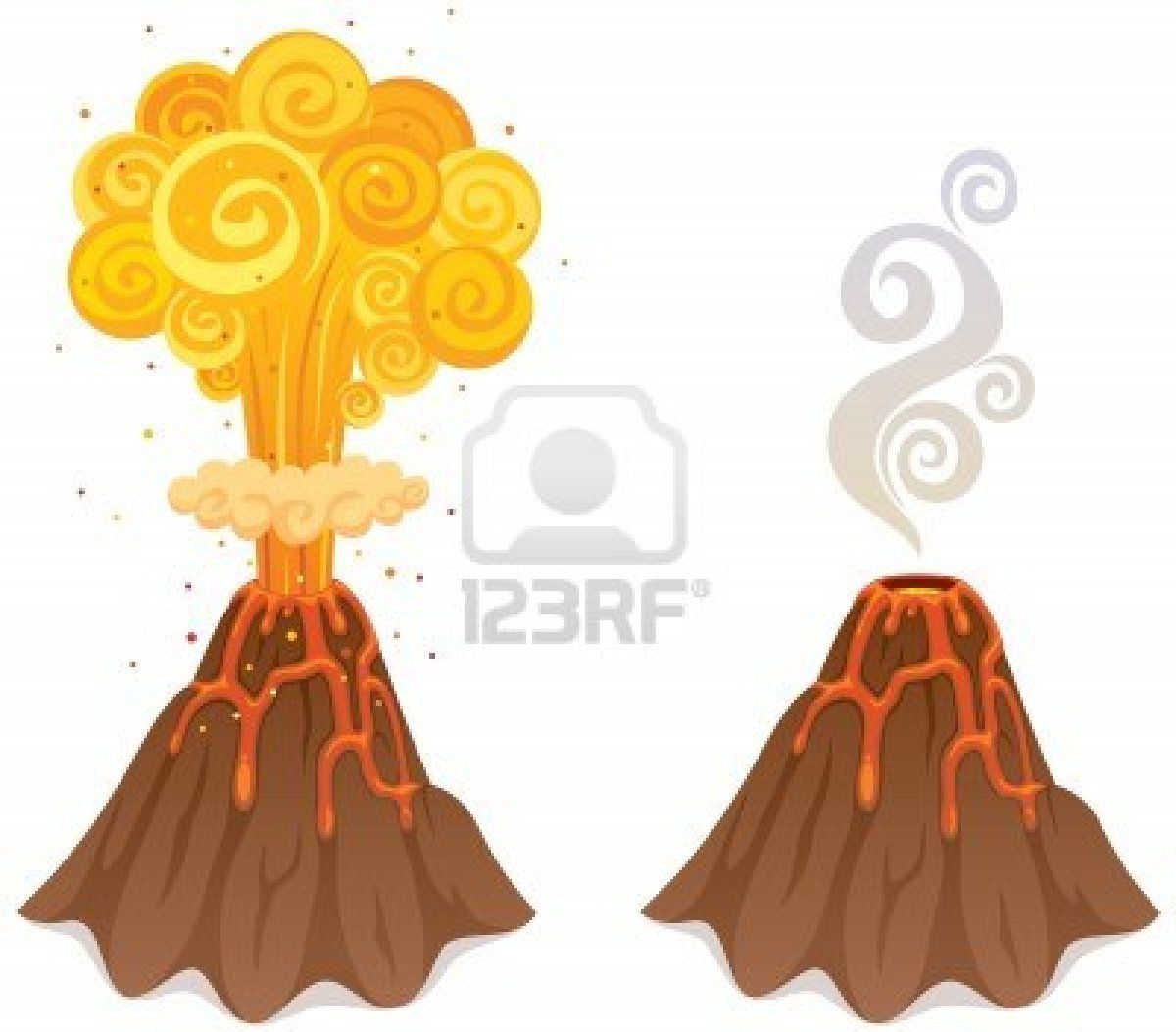 1200x1053 Two Cartoon Volcanoes Volcano Kleenex Volcano
