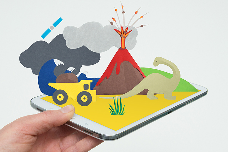 750x500 Volcano Clipart Diorama