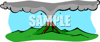 350x146 Volcano Clip Art
