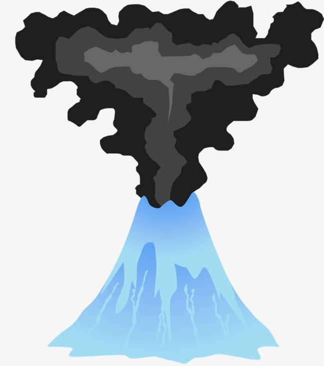 650x733 Volcano Eruption, Creative, Cartoon, Hand Painted Png Image