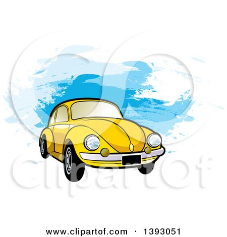 450x470 Clipart Of A Vintage Sea Green Vw Beetle Car With Tinted Windows